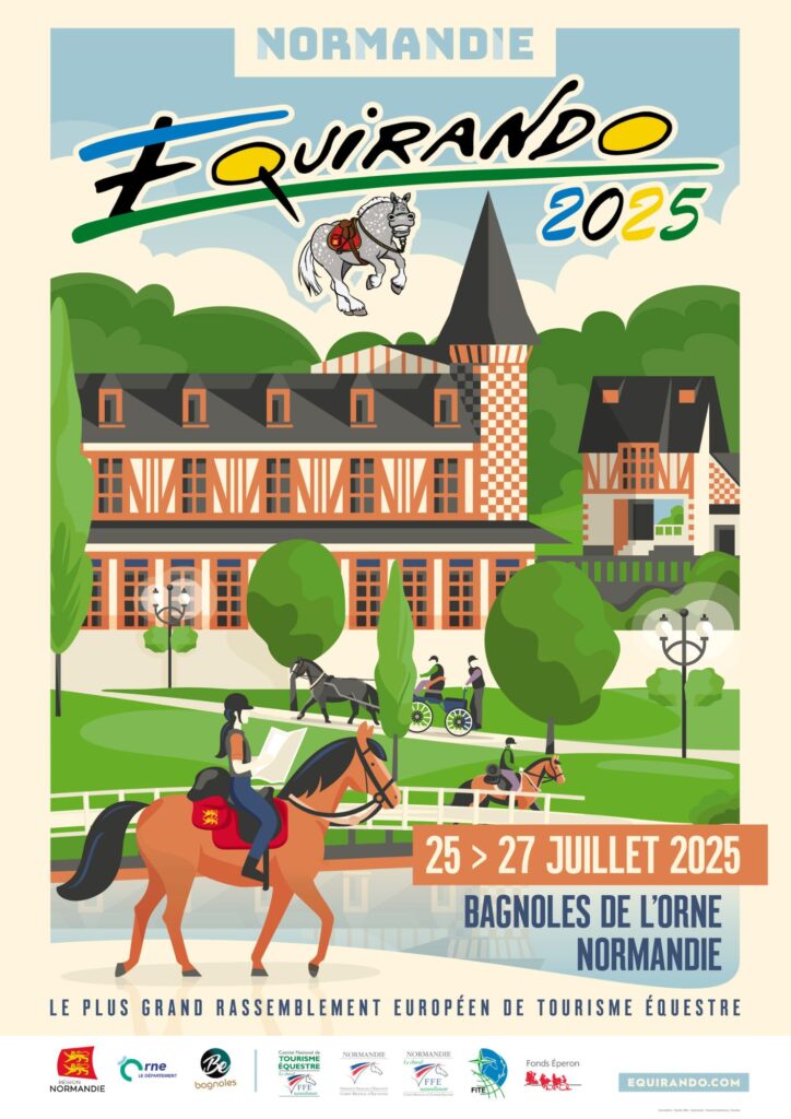 L'affiche de l'Equirando 2025 à Bagnoles sur l'Orne en Normandie