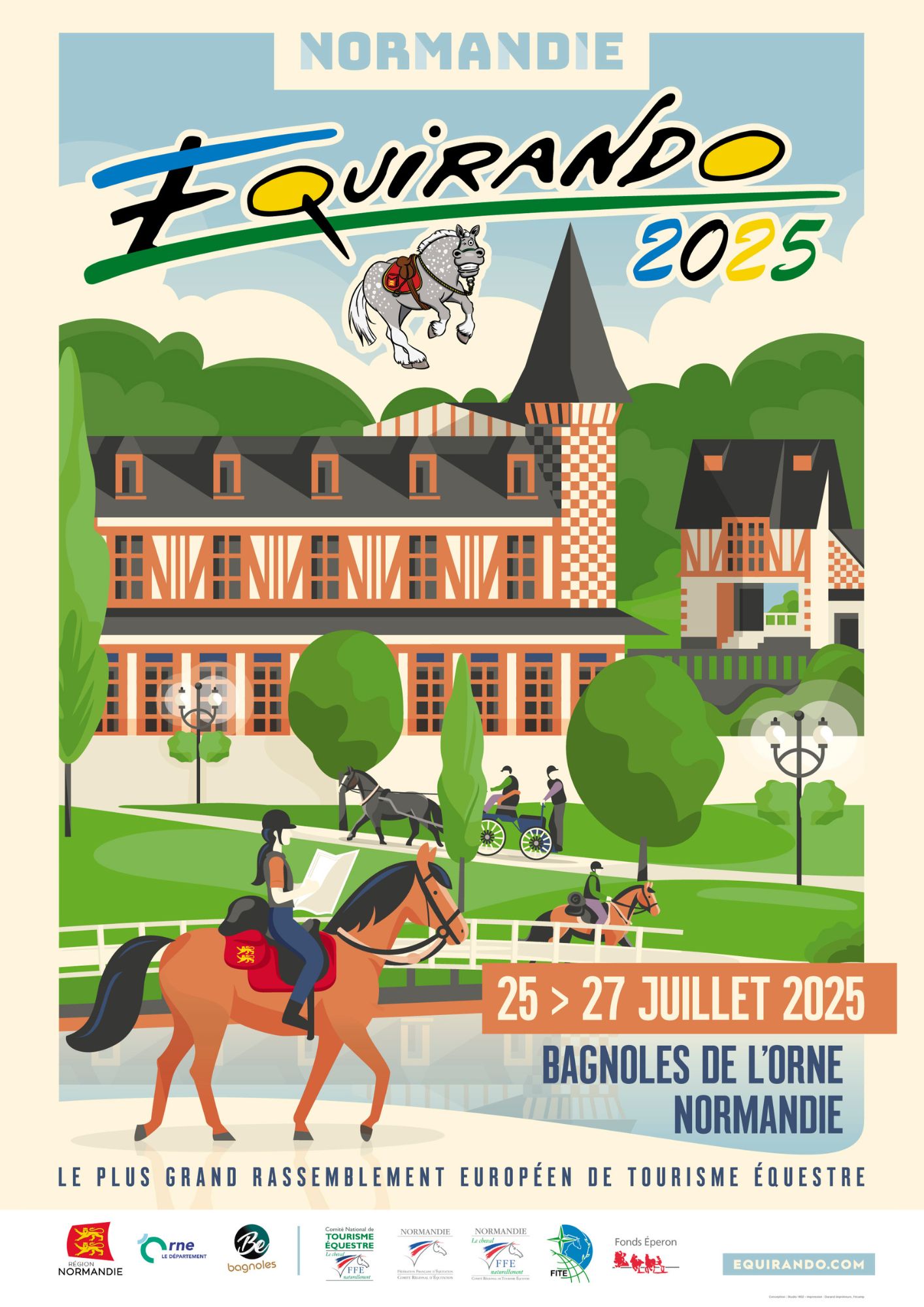 L'affiche de l'Equirando 2025 à Bagnoles sur l'Orne en Normandie